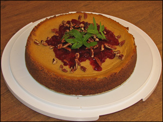 cranberry pumpkin cheesecake