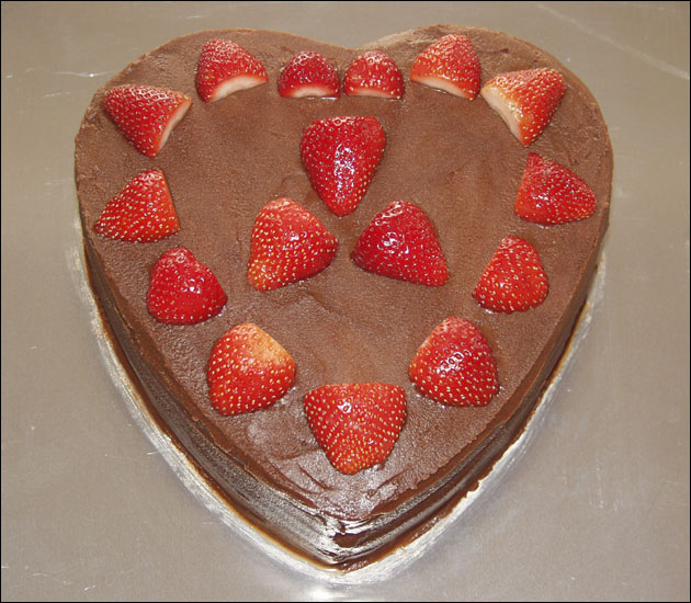 heart shaped prinzregent torte