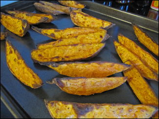 roasted sweet potato wedges